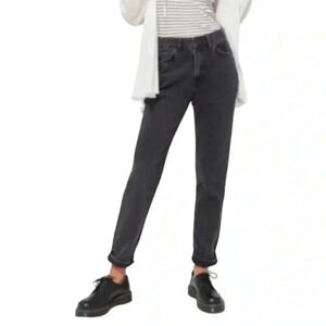 Urban Outfitters BDG Relaxed Straight Mid Rise Black Wash Jeans Sz 26